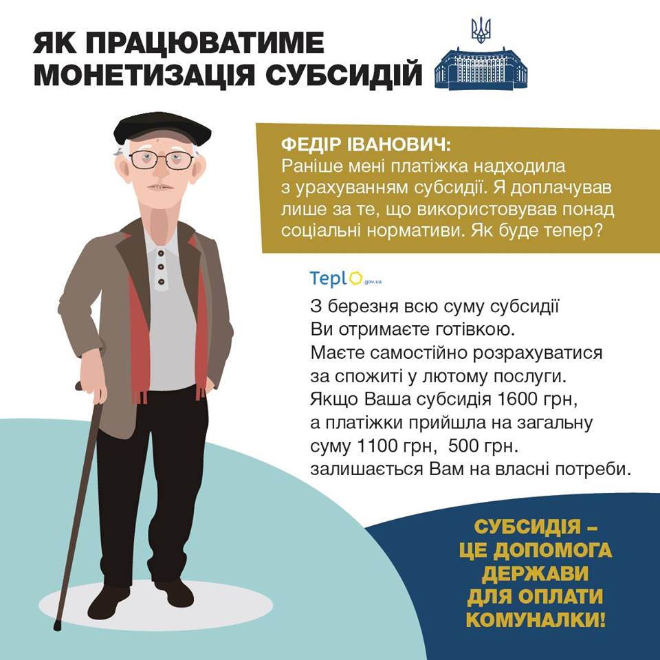 В Україні розпочалася масштабна монетизація субсидій