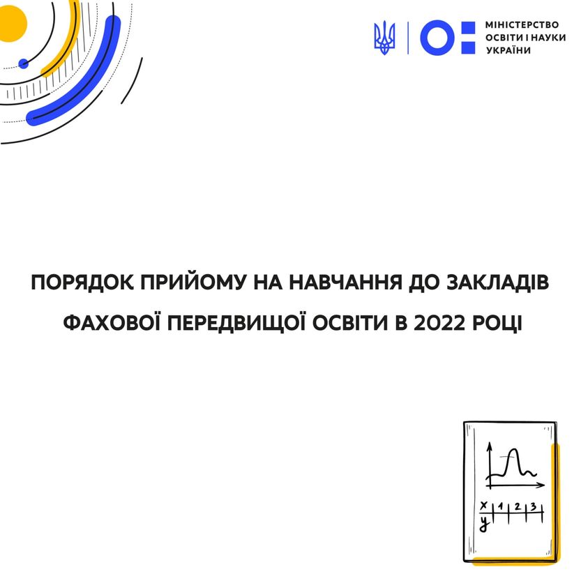 МОН: Порядок прийому на навчання до закладів фахової передвищої освіти в 2022 році 