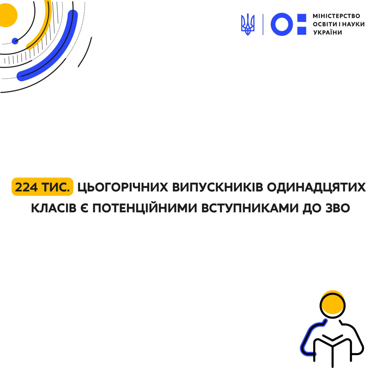 224 тис. цьогорічних випускників одинадцятих класів є потенційними вступниками до ЗВО, – Сергій Шкарлет