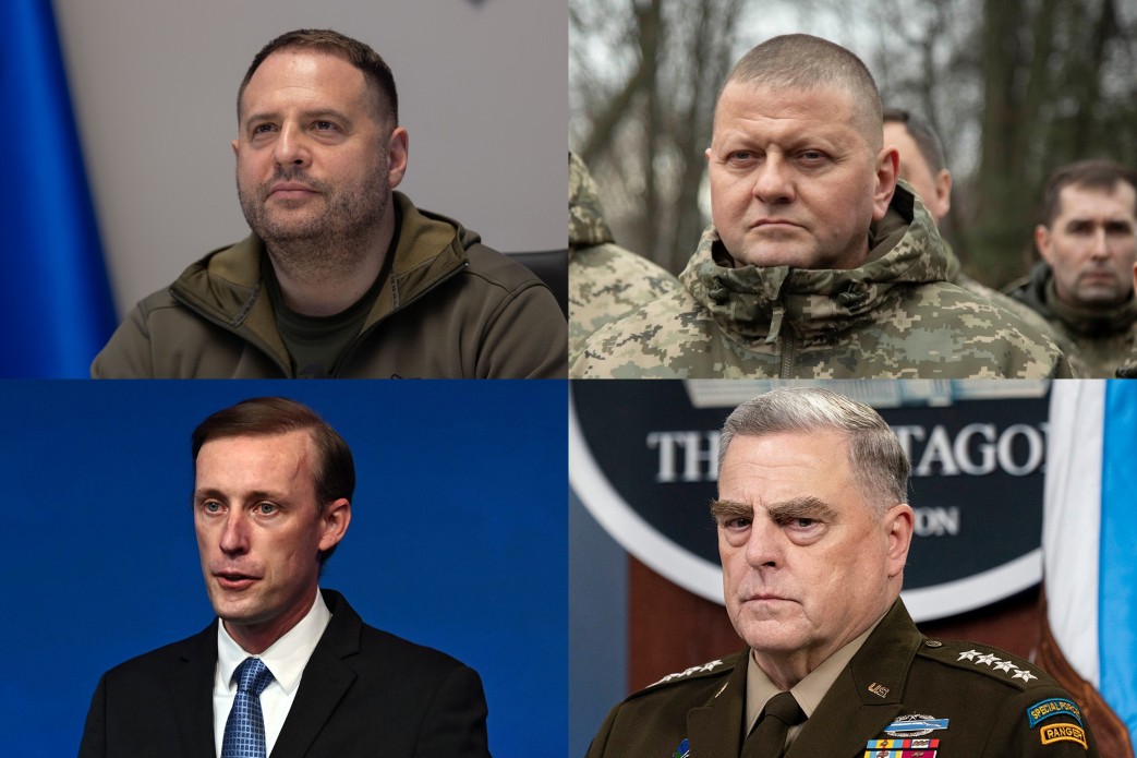 Андрій Єрмак і Валерій Залужний обговорили з Джейкобом Салліваном та Марком Міллі новий пакет військової допомоги для України