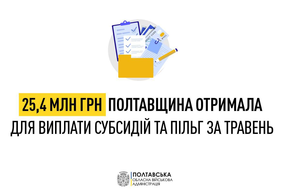 На Полтавщині триває виплата житлових субсидій і пільг на оплату житлово-комунальних послуг за травень, – Дмитро Лунін