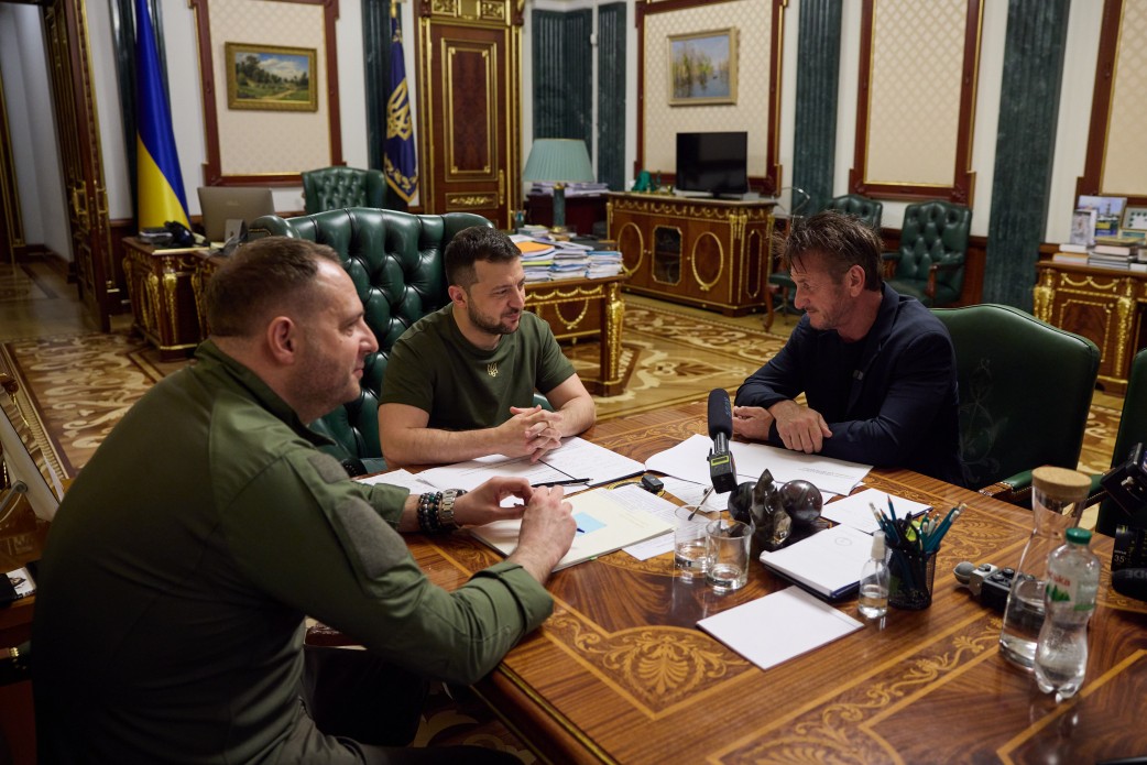 Володимир Зеленський зустрівся з американським актором і кінорежисером Шоном Пенном