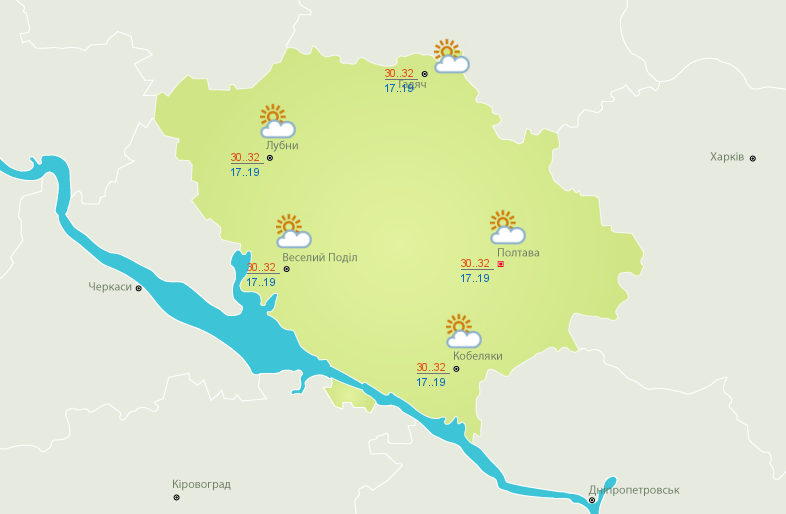 Прогноз погоди на тиждень