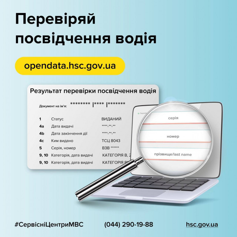 МВС: Відновлено роботу онлайн-сервісу перевірки посвідчення водія
